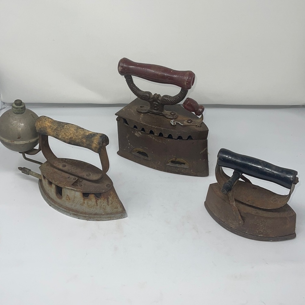 Original early antique Irons from late 1800’s -early 1900’s from famous family’s